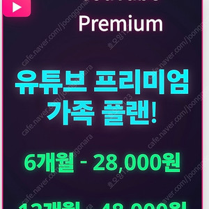 유튜브 프리미엄 6개월