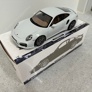 미니챔프 포르쉐 911 터보 S 2013 화이트 1:18