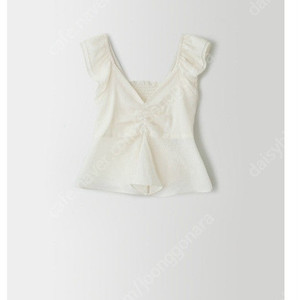 온드민 포니프릴블라우스 베이지,화이트,블랙