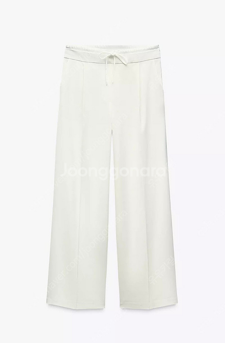 ZARA 자라 더블 웨이스트 와이드 팬츠 아이보리 S--4