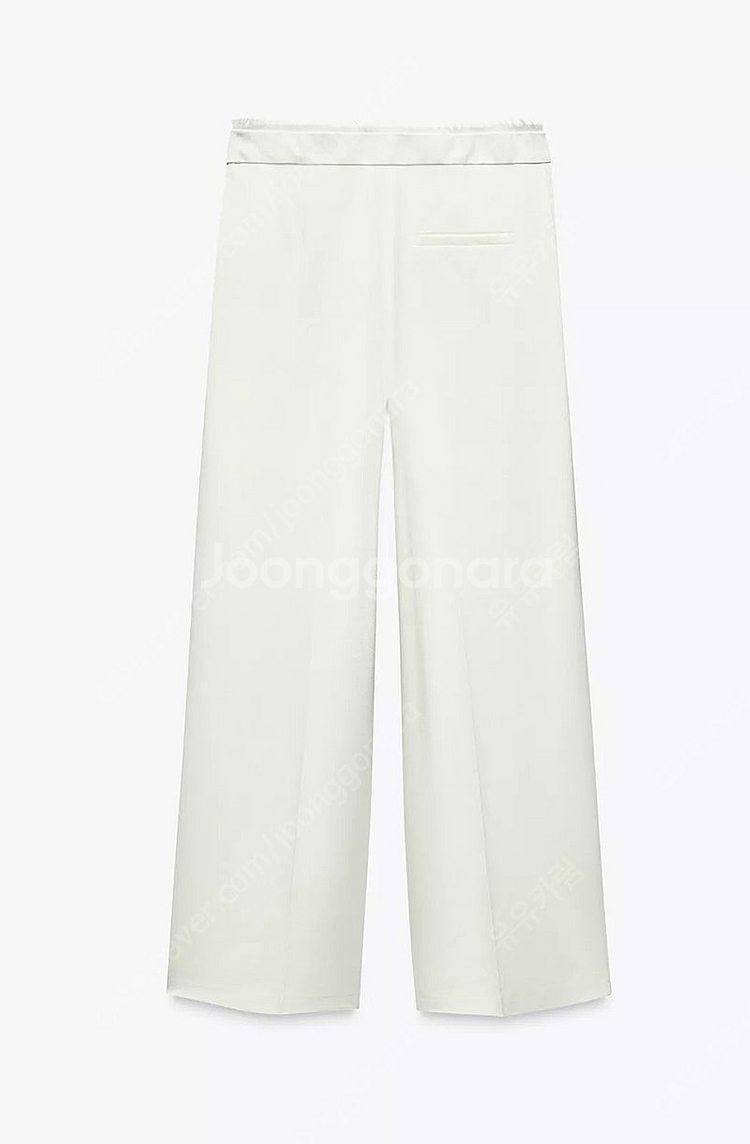 ZARA 자라 더블 웨이스트 와이드 팬츠 아이보리 S--5