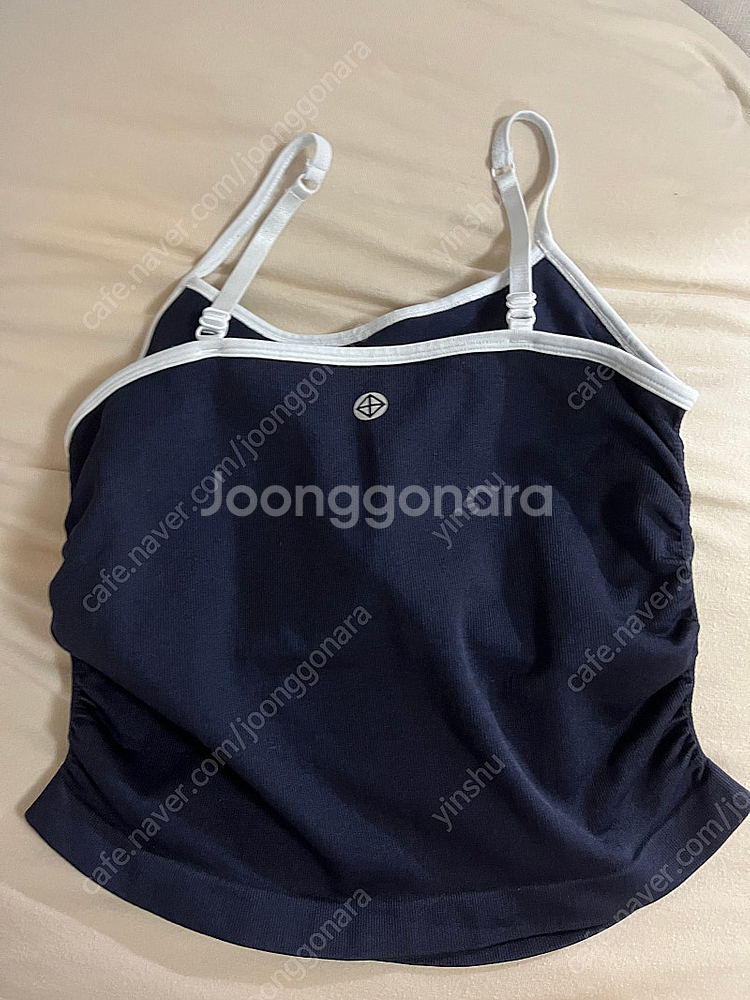 잇존어패럴 셔링 탱크 탑 스카이블루, 네이비--4
