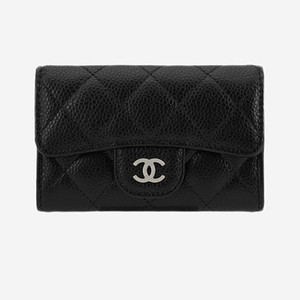 샤넬 클래식 똑딱이 카드지갑 은장 새상품