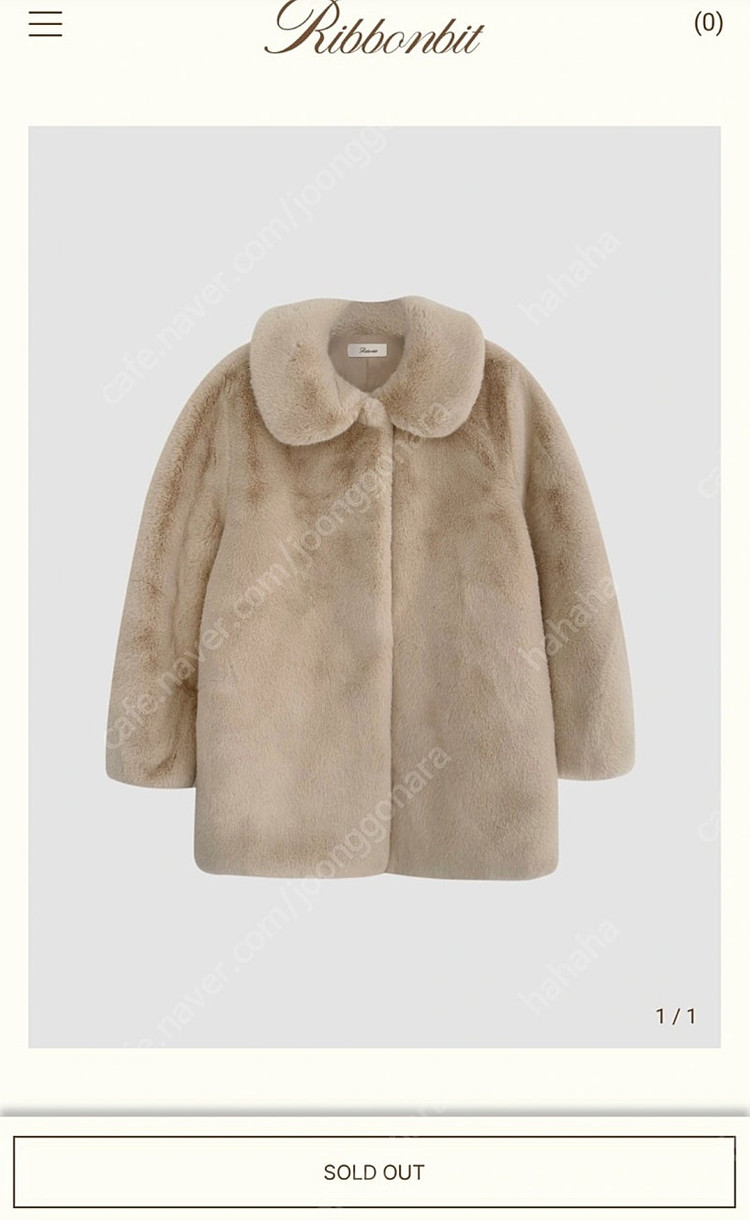 리본빛 MONE 에디트 에코 퍼 코트--2