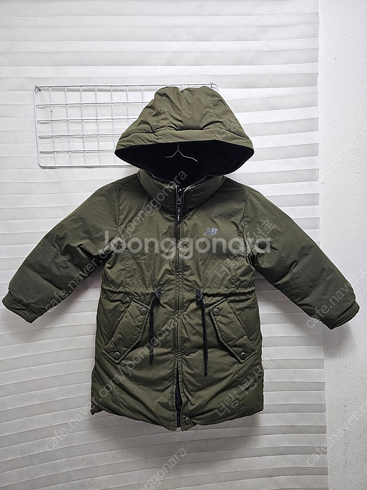 뉴발란스 키즈 양면 리버시블 롱패딩 구스다운점퍼 사이즈 110(4-5세)--0