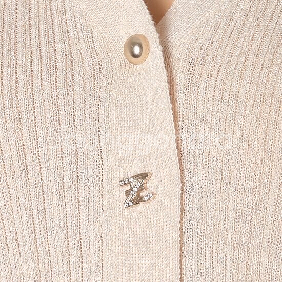 쥬크 23년 쥬크 ZOOC 골드 쥬얼리 단추 시스루 가디건 하객룩 출근룩--1