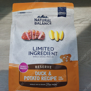 (새상품)내추럴발란스 오리&감자 강아지사료1.1kg