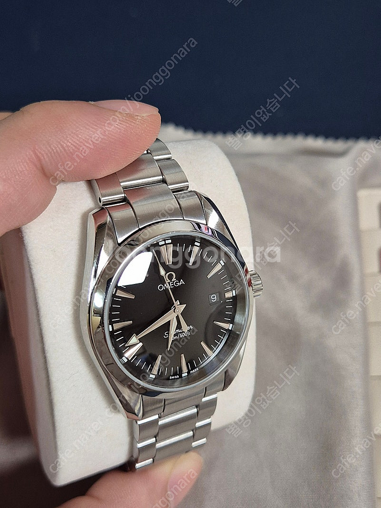 오메가 씨마스터 아쿠아태라 쿼츠 36mm 검판--3