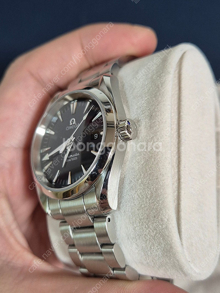 오메가 씨마스터 아쿠아태라 쿼츠 36mm 검판--5