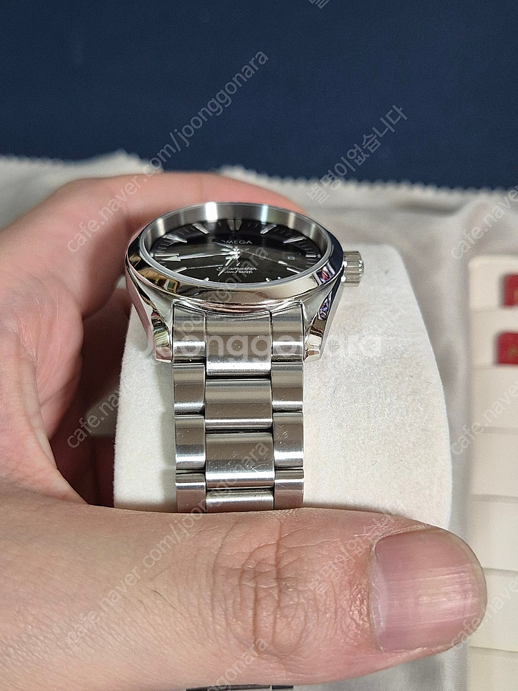 오메가 씨마스터 아쿠아태라 쿼츠 36mm 검판--9