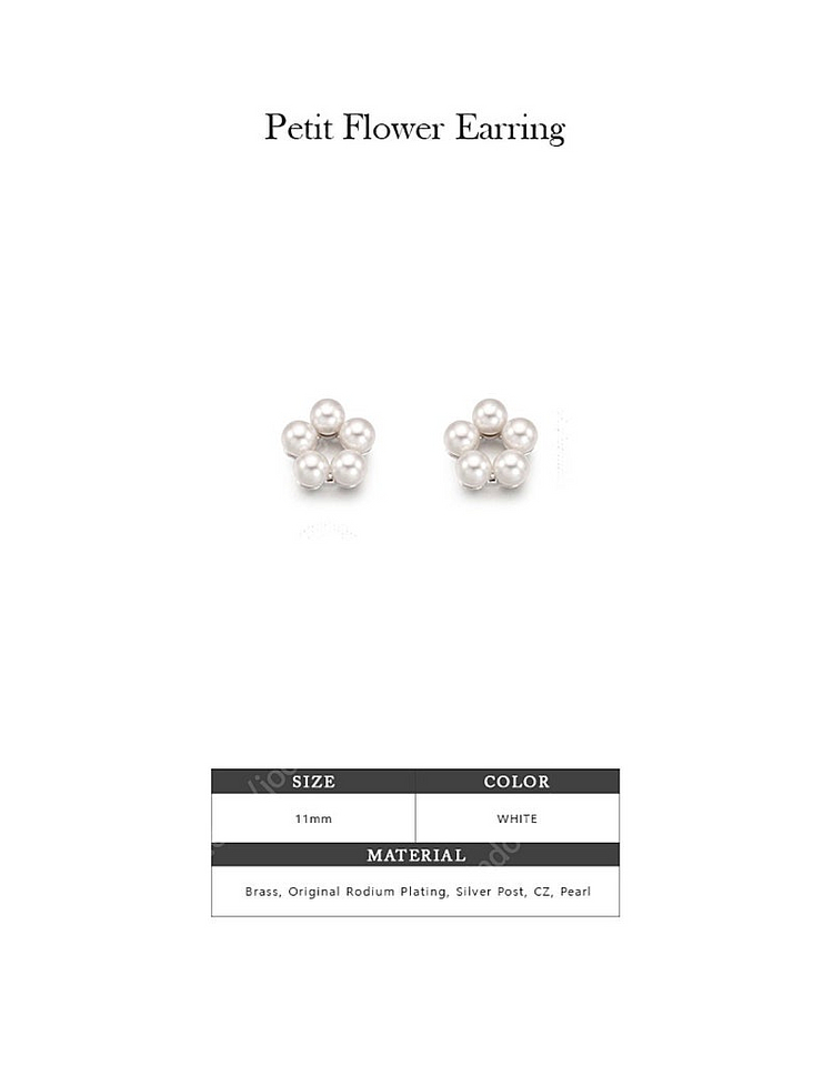 빈티지헐리우드 petit flower earring 진...--0