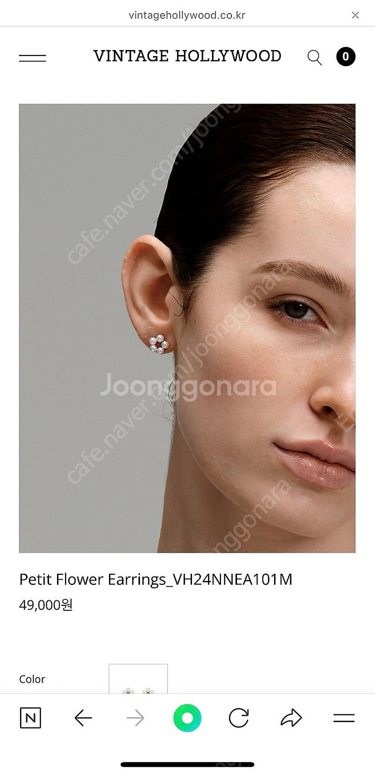 빈티지헐리우드 petit flower earring 진...--1