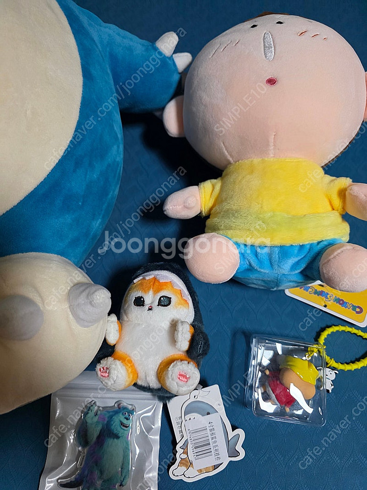 잠만보 인형, 맹구인형, 짱구키링, 고양이키링--1