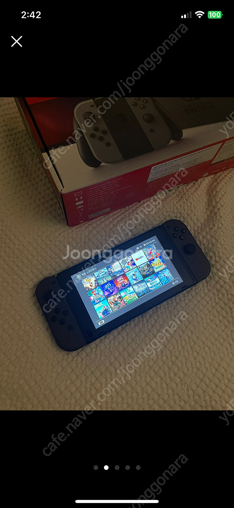 닌텐도 스위치 본체 풀박스 구성 512gb 게임 48개...--1