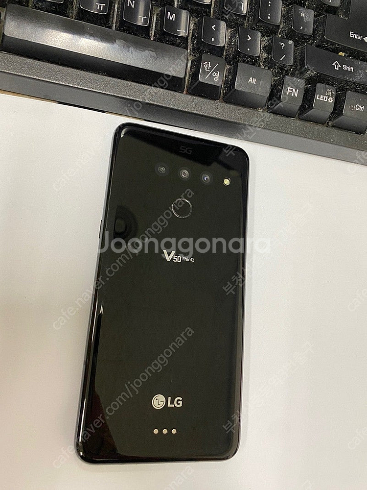 199481 V50 5G 블랙 약간파손 128GB 무잔...--0
