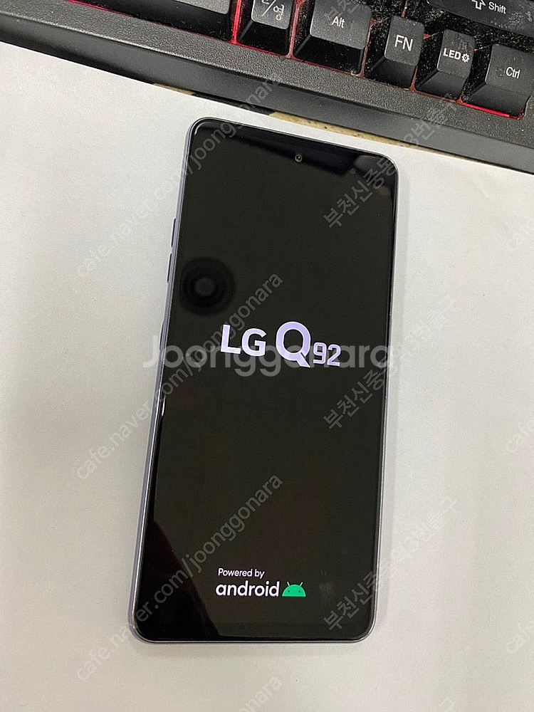 202637 LG Q92 블랙 액정SS급 128GB 무...--0