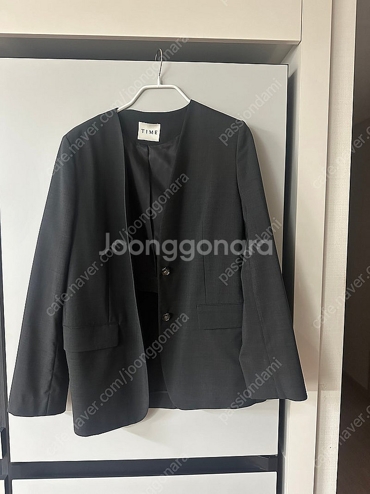 한섬 타임 울 칼라리스 싱글 자켓--0