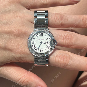 까르띠에 발롱 블루 28mm 다이아 거의새것 풀박