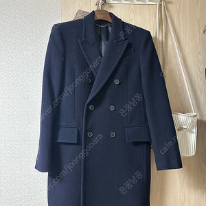 GLEIGH 남성 네이비 더블 코트 95 택포