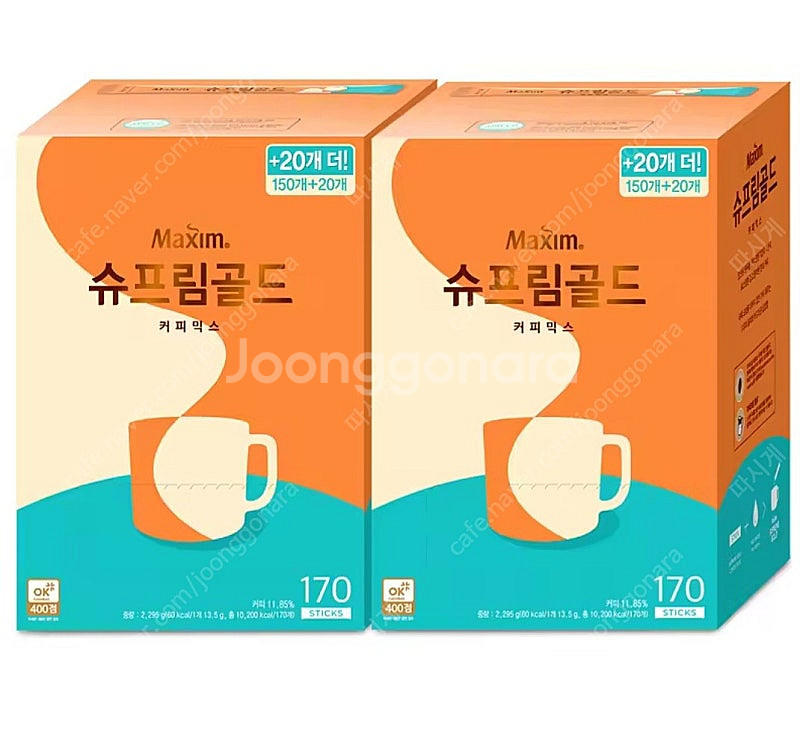맥심 슈프림골드 커피믹스 170개×2박스(총340개)무...--0