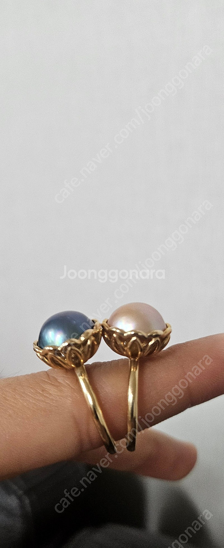 판도라 단종 14k 왕진주 골드 반지 50호 (각 1개...--5