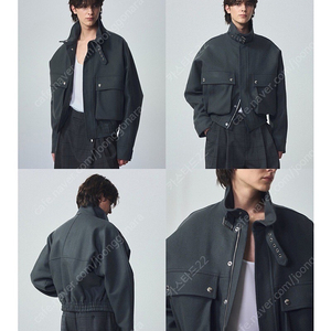 시스템옴므 24fw 컬렉션 울 밴딩 오버핏 점퍼 자켓