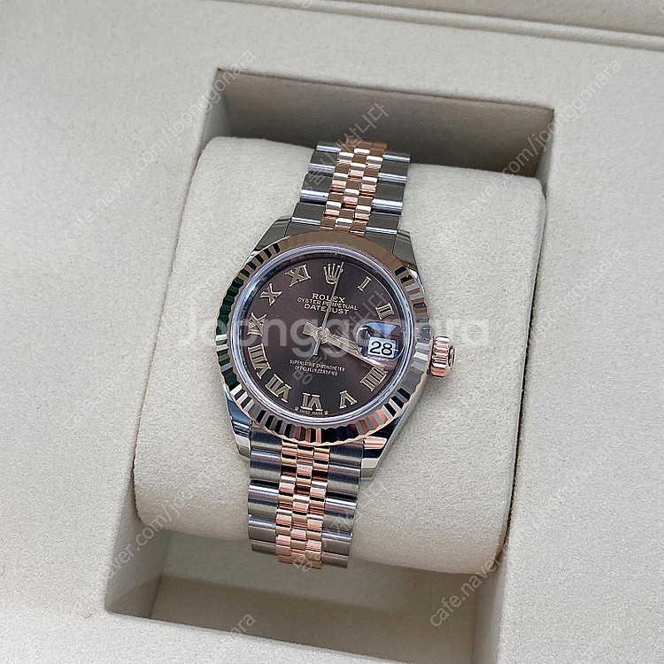 [새제품] 롤렉스 레이디 데이트저스트 초코 로만 로즈 골드 콤비 28mm 279171--0