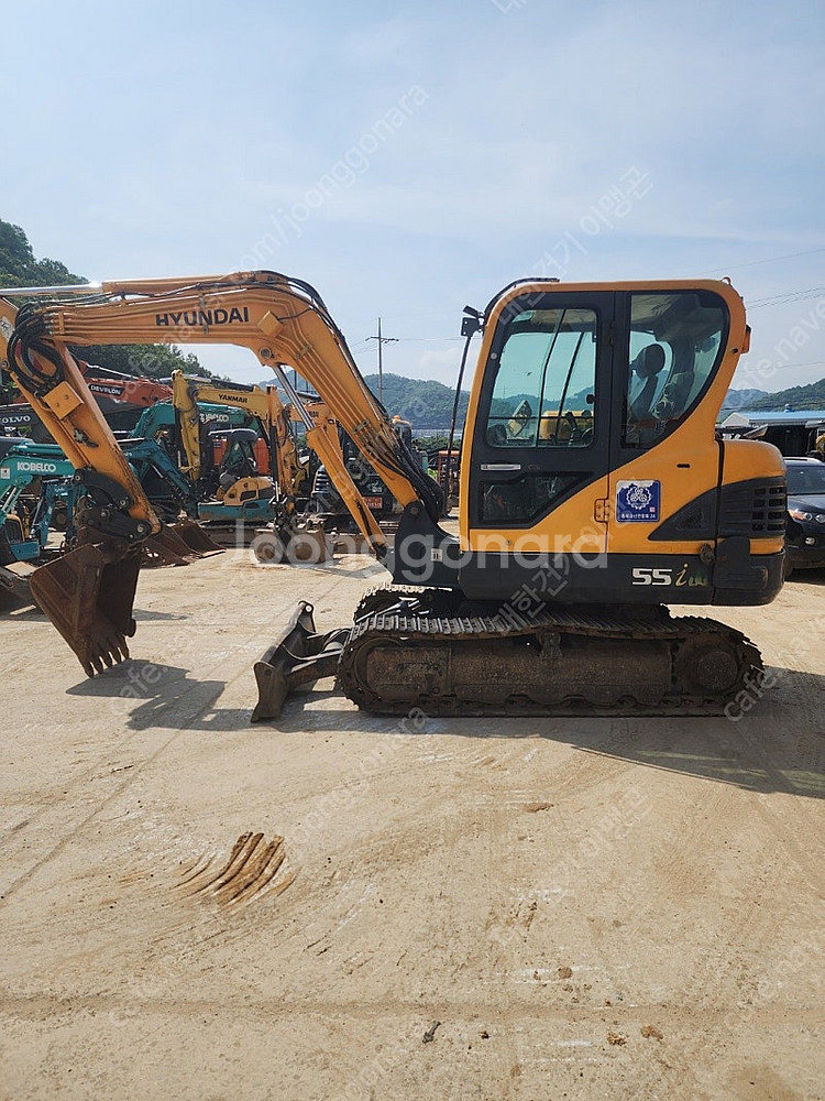 중고굴삭기 현대 R55 2013년식 회전라인 장착, 경...--0