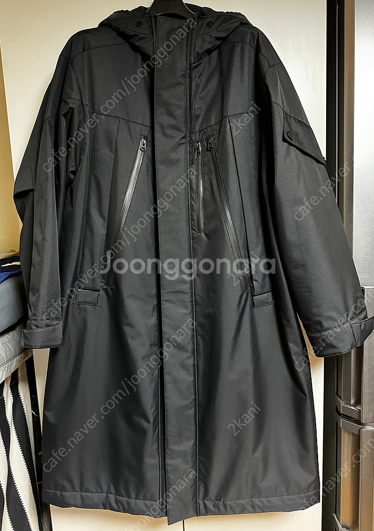 일꼬르소 블랙 오버핏 유틸리티 3layer 후드 레인점...--0