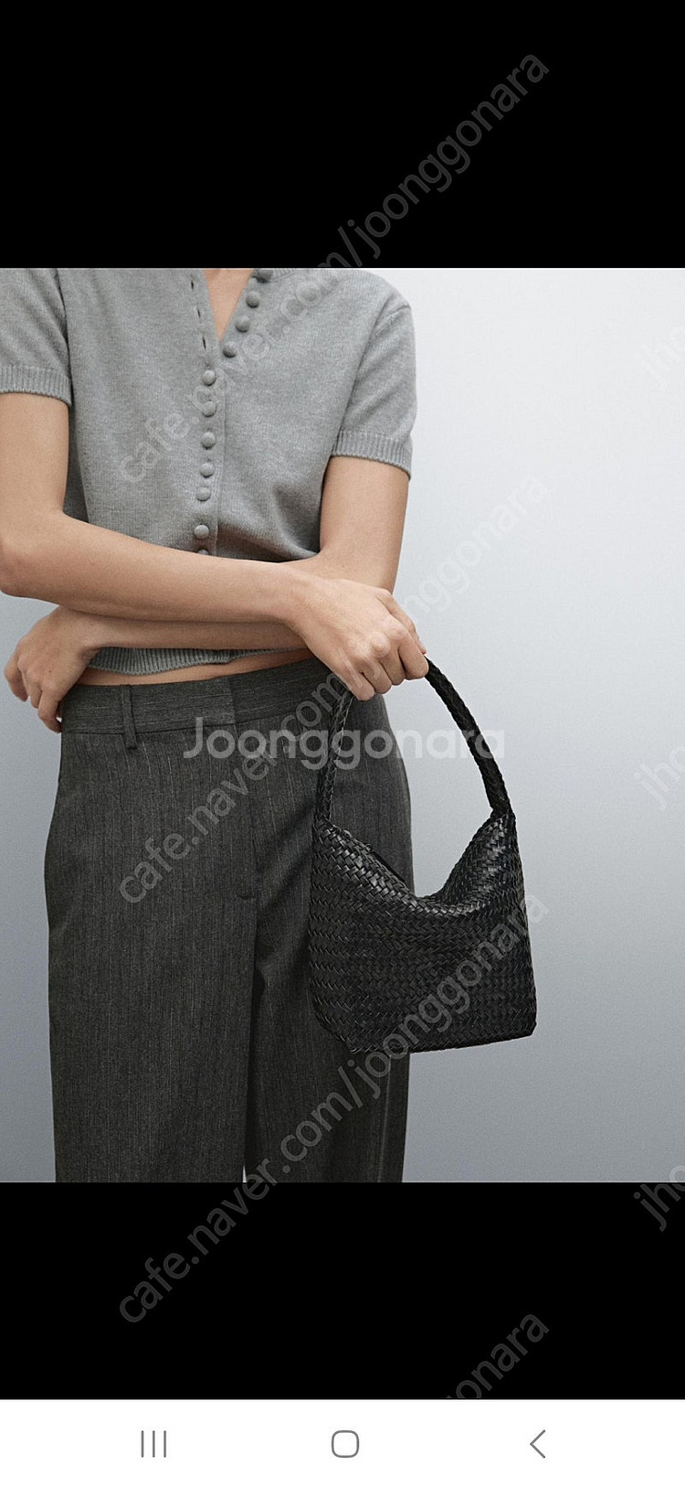 마시모두띠 나파 레더 우븐 버킷백--4