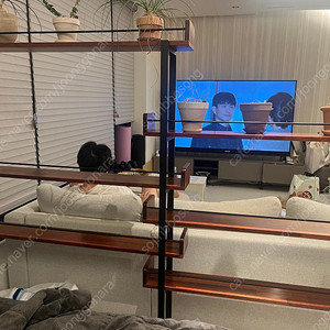 철제원목 장식장