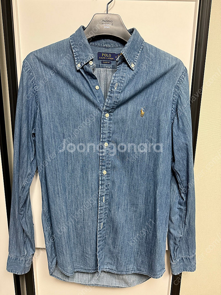 [M] 폴로 클래식핏 데님셔츠--0