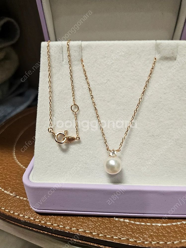 오늘만이가격로제도르 14k 아코야 해수진주 목걸이 로즈...--1