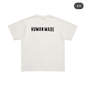 (XL)휴먼메이드 반팔 하트 뱃지 화이트, 블랙