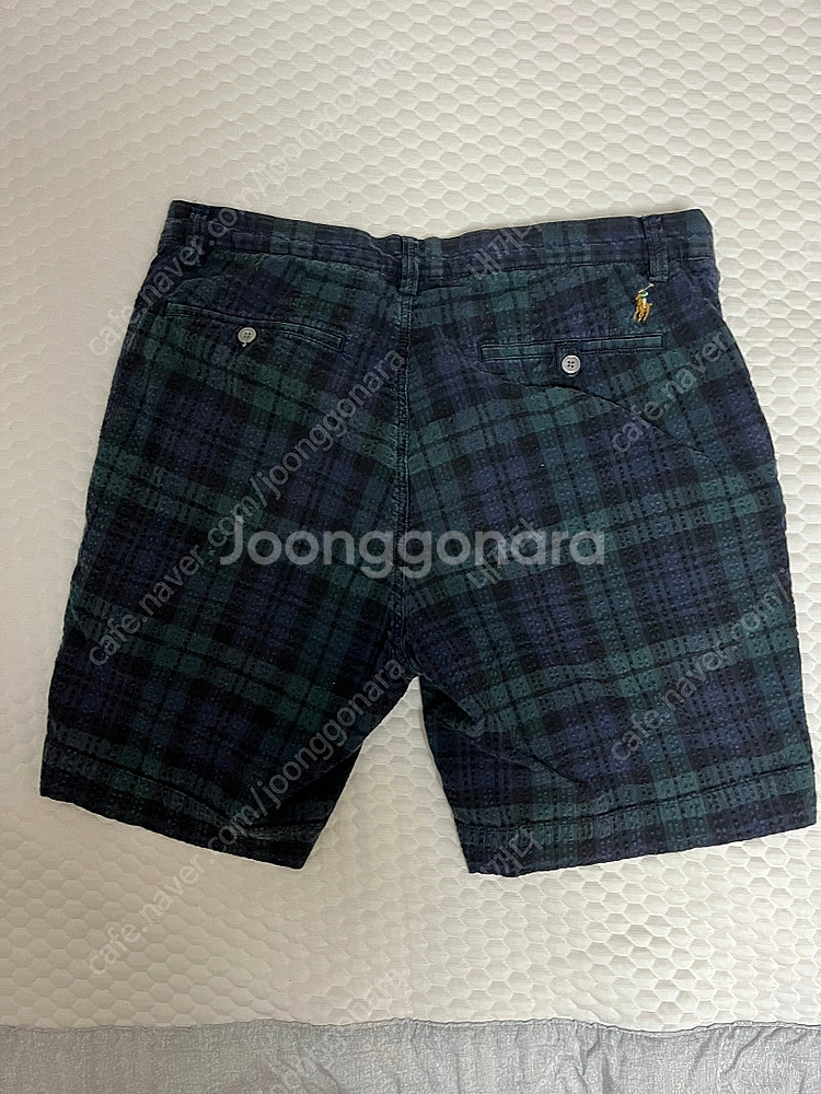 폴로 시어서커 타탄 반바지--1