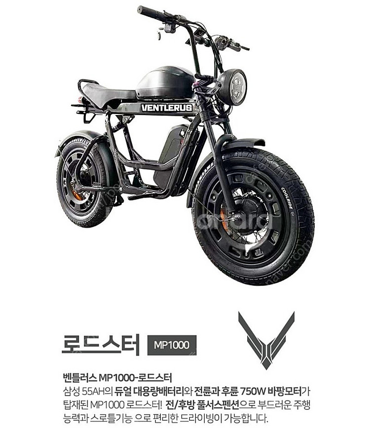 벤틀러스 MP1000로드스터/전후방1500W/55AH--9