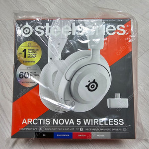 스틸시리즈 Arctis Nova 5 무선헤드셋 화이트 + Aerox3 Ghost 무선마우스