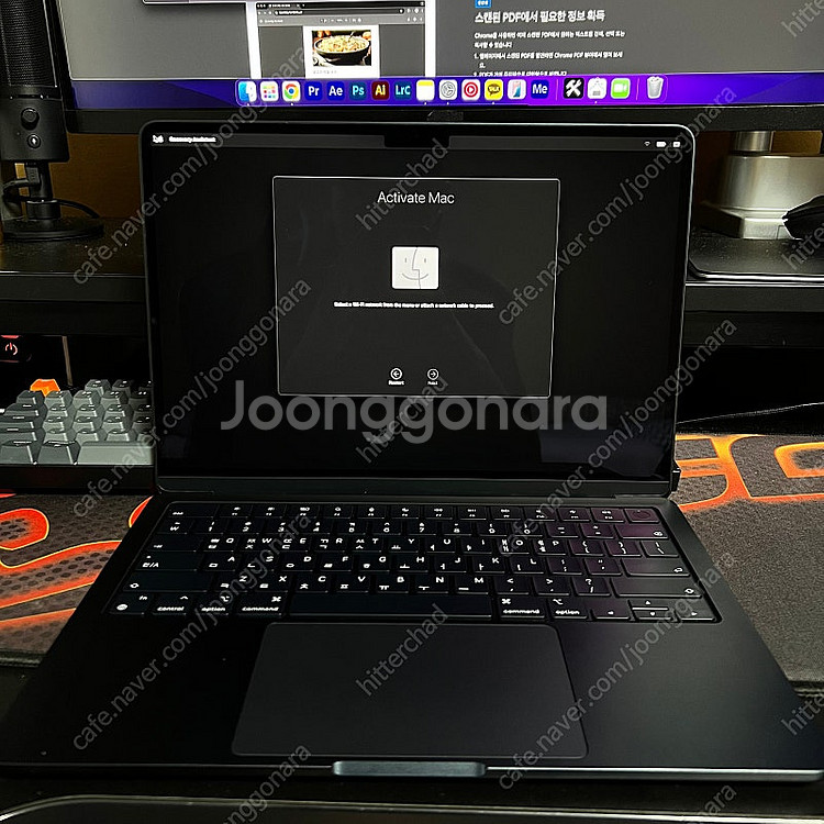 m2 맥북에어 13인치 미드나이트 8G, 512gb--1