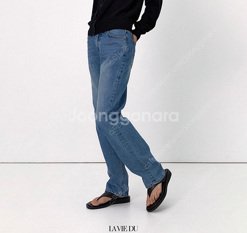 라비두 빈티지 워싱 중청 데님--2