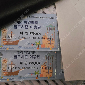 캐리비안베이 골드시즌 이용권 에버랜드앱 QR로 등록하면 돼요 대인 36000원 2장 일괄 72000원