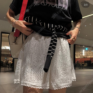 라쏭 Lassong 레이스 4부 팬츠 레이스 반바지 새제품 품절템