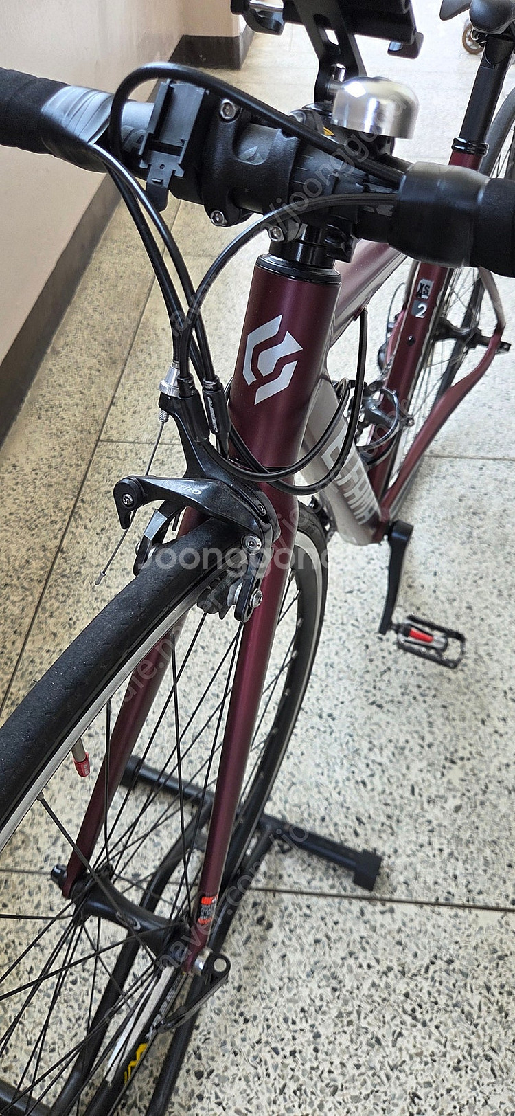 엘파마 에포카 E2000 로드자전거 마룬 실버 색상 판...--5