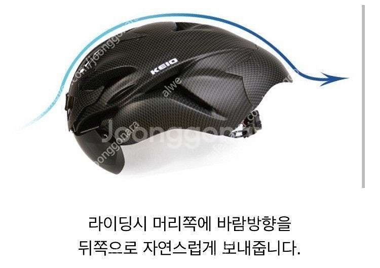케이오 초경량 고글일체형 자전거헬멧 새제품--3