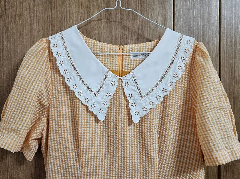 (77)여성 리리앤코 반팔 와이드카라 원피스 이미지