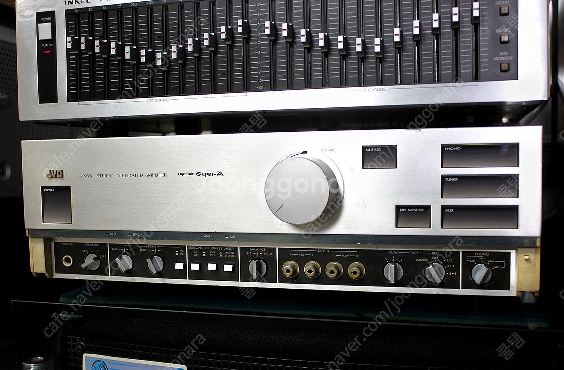 MM/MC 포노 4개 지원 JVC A-X55 고음질 고...--2