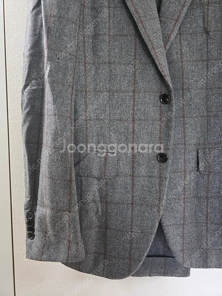 링자켓 브릴라 그레이x브라운 체크 플란넬 수트 / (클...--2
