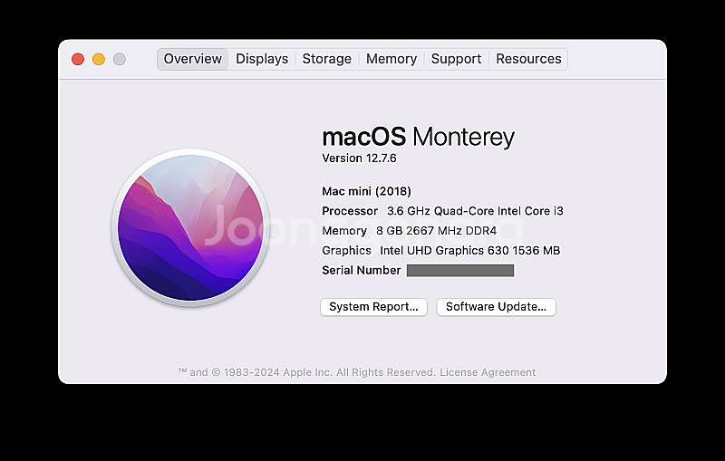 맥미니 2018 i3 3.6GHz, 램 8GB, SSD...--3