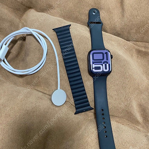 애플워치10 제트블랙 46mm 셀룰러+gps 배터리100