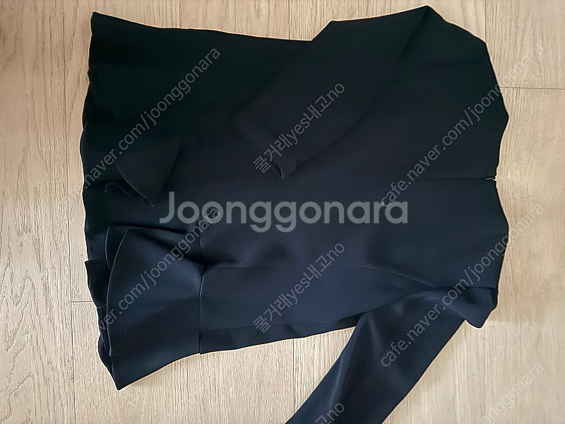 레니본 정품 55 검정 여성 블라우스 진주디테일--5