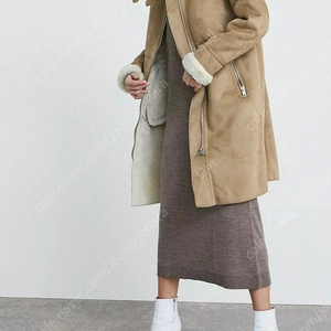 ZARA 자라 스웨이드 롱 바이커 자켓 (M)